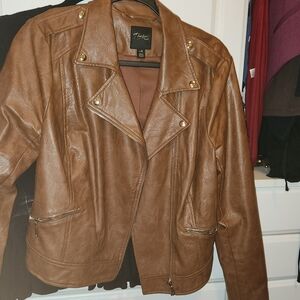 Tan Women's Leather Jacket